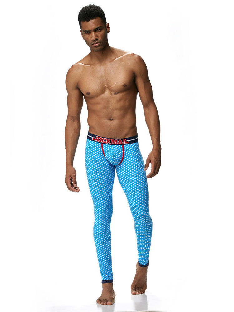 Men's Star Print Cotton Thermal Pants | dmunderwear detail image 3