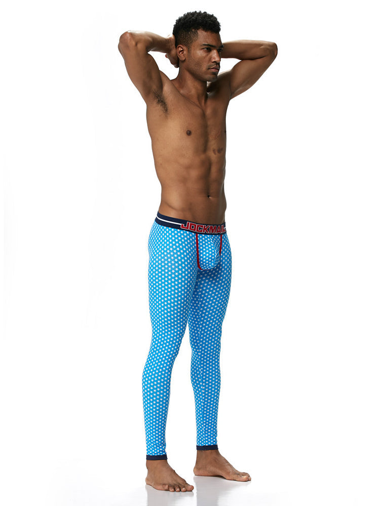 Men's Star Print Cotton Thermal Pants | dmunderwear detail image 4
