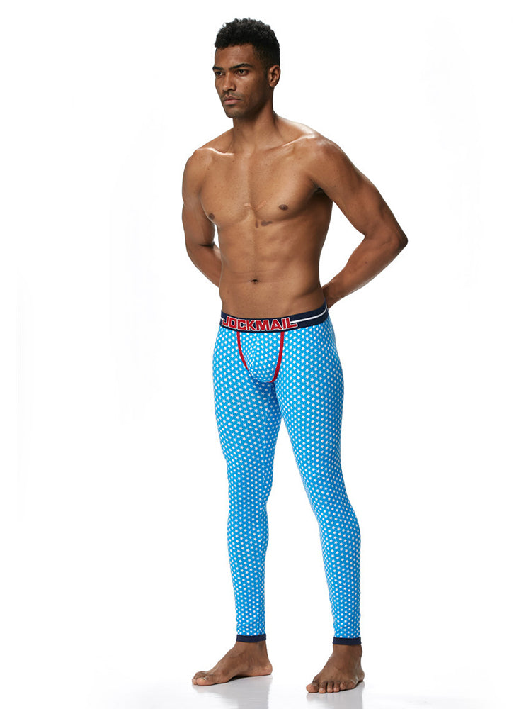Men's Star Print Cotton Thermal Pants | dmunderwear detail image 5