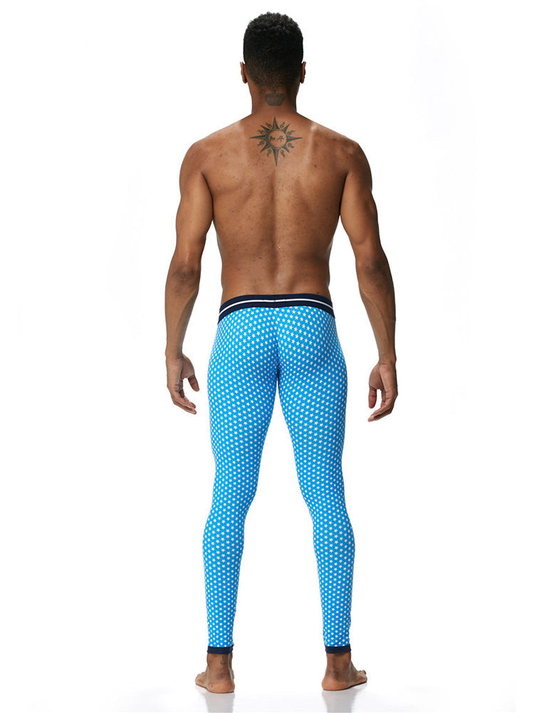 Men's Star Print Cotton Thermal Pants | dmunderwear detail image 6