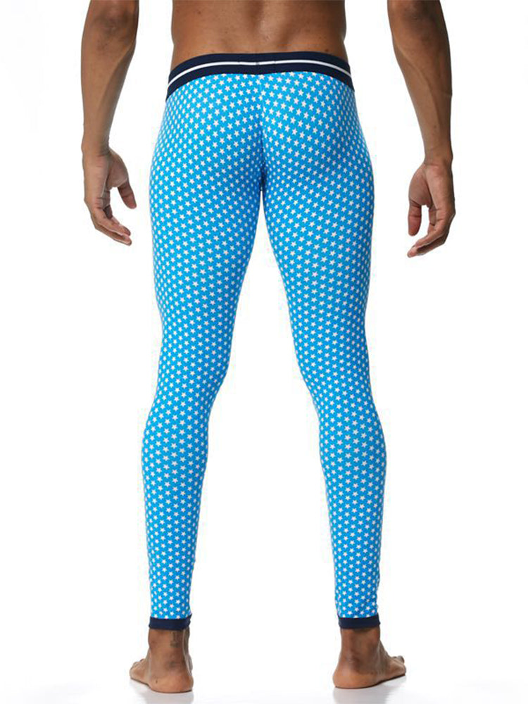 Men's Star Print Cotton Thermal Pants | dmunderwear detail image 7