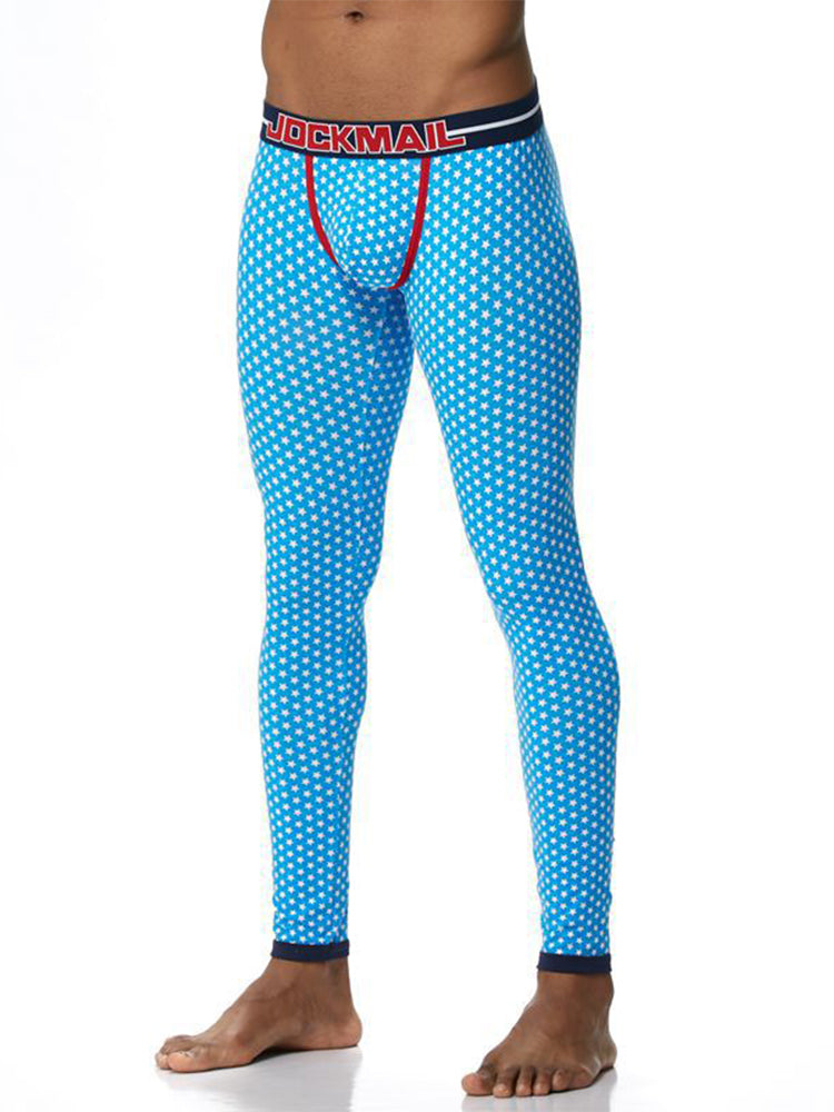 Men's Star Print Cotton Thermal Pants | dmunderwear detail image 8