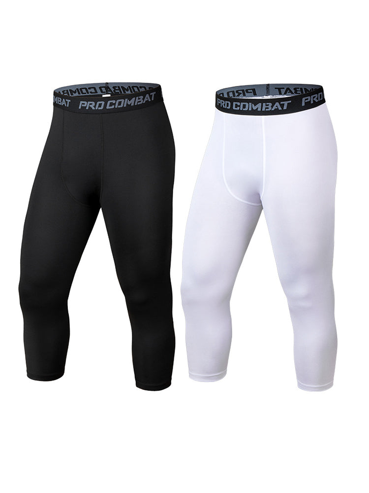 Men's Stretch Waistband Comfort-Fit Sports Protection Activewear Tights | dmunderwear detail image 4