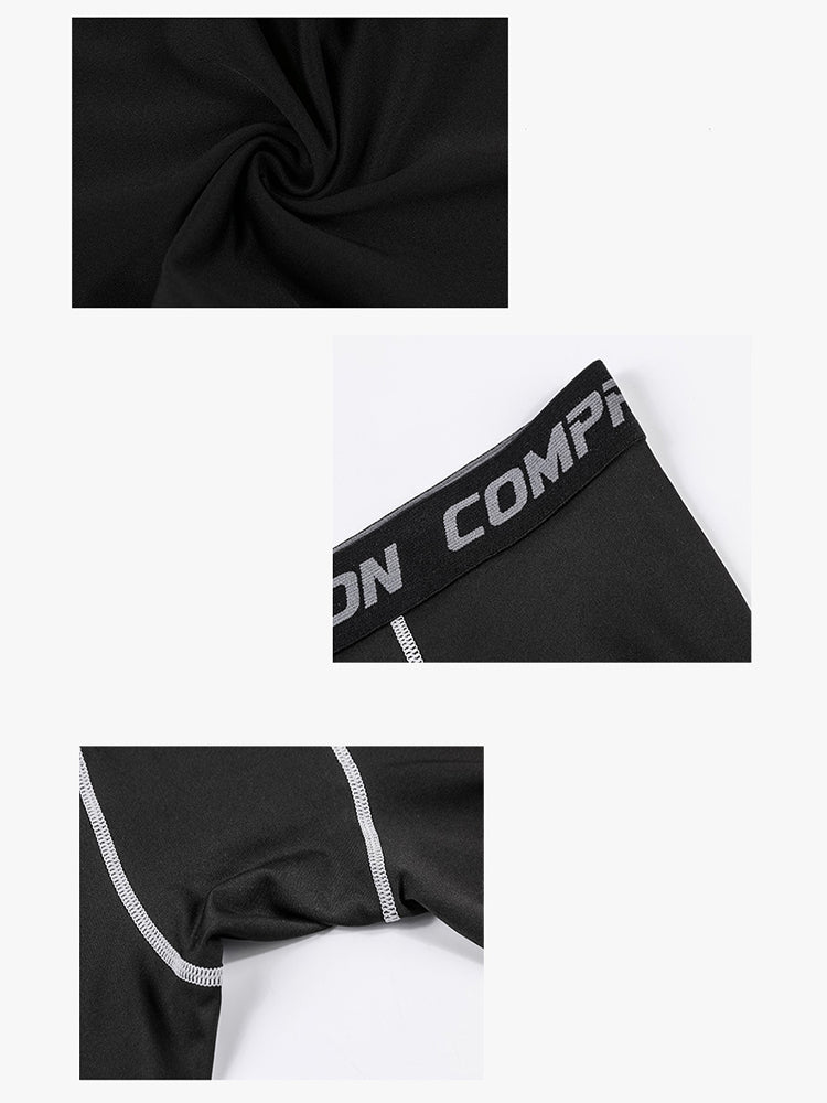 Men's Stretch Waistband Comfort-Fit Sports Protection Activewear Tights | dmunderwear detail image 5