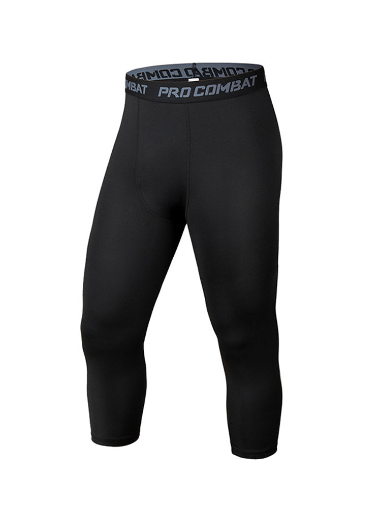 Men's Stretch Waistband Comfort-Fit Sports Protection Activewear Tights | dmunderwear detail image 6