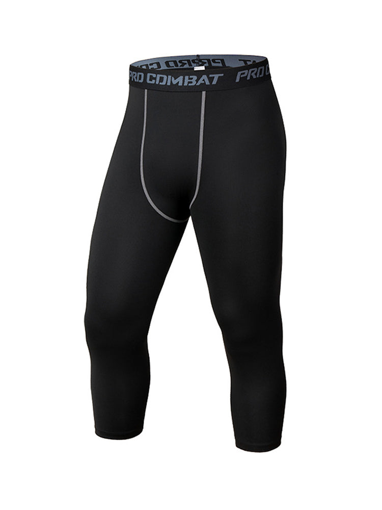 Men's Stretch Waistband Comfort-Fit Sports Protection Activewear Tights | dmunderwear detail image 7