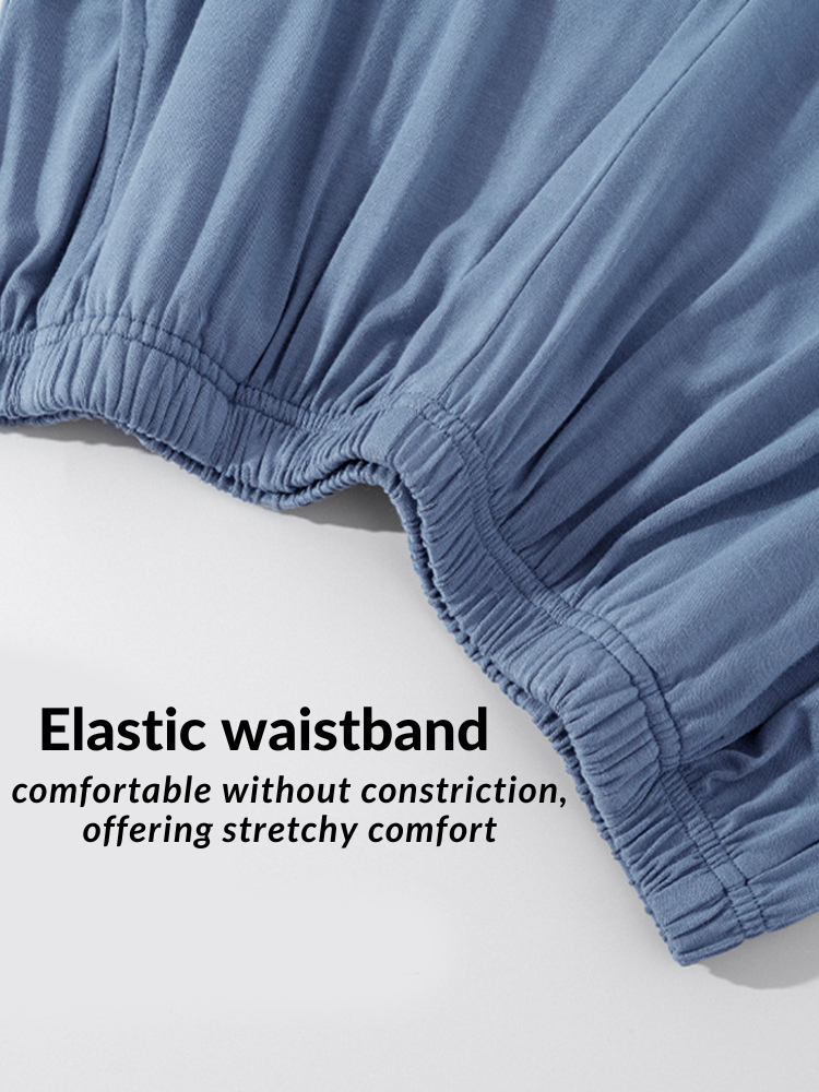 Men's Summer Modal Ice Silk Home Wear Pajama Set | dmunderwear detail image 13