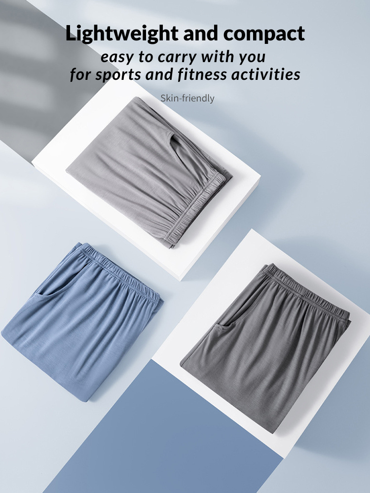 Men's Summer Modal Ice Silk Home Wear Pajama Set | dmunderwear detail image 17