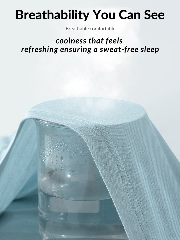 Men's Summer Modal Ice Silk Home Wear Pajama Set | dmunderwear detail image 4