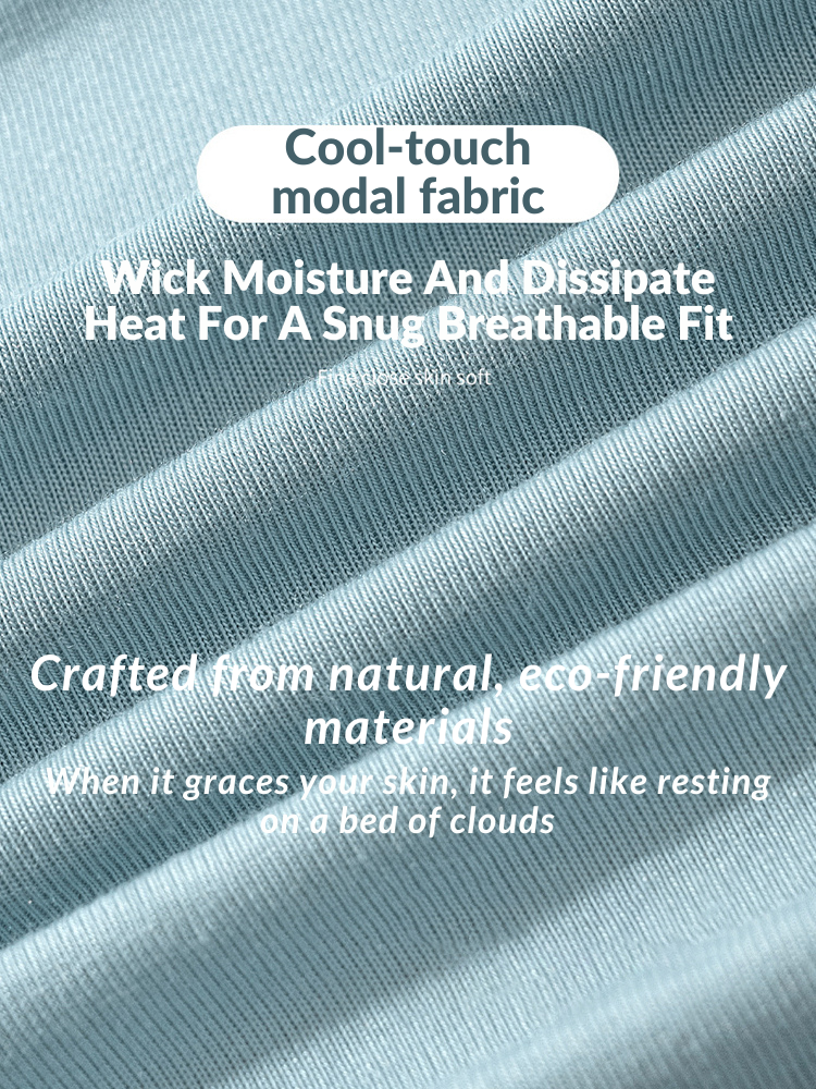 Men's Summer Modal Ice Silk Home Wear Pajama Set | dmunderwear detail image 9