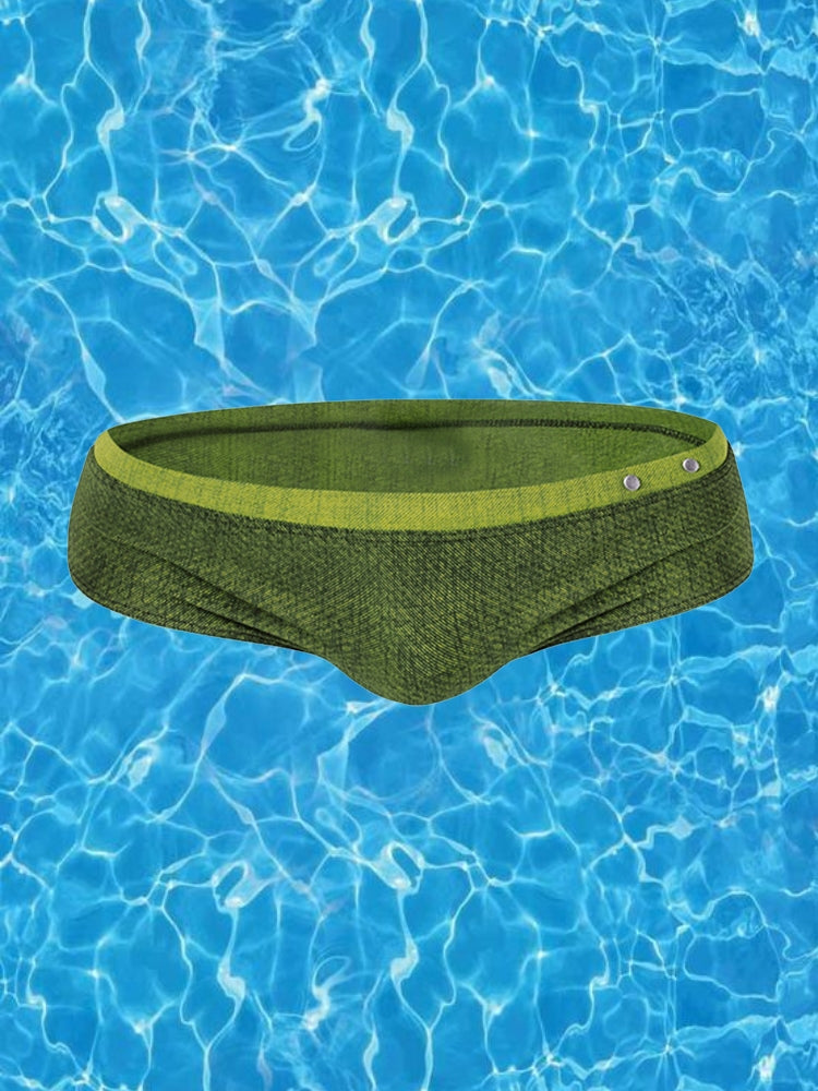 Men's Supportive Fit Anti-Odor Glazed Solid Color Low-Rise Swim Trunks | dmunderwear