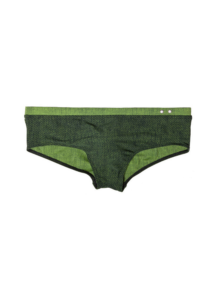 Men's Supportive Fit Anti-Odor Glazed Solid Color Low-Rise Swim Trunks | dmunderwear detail image 5
