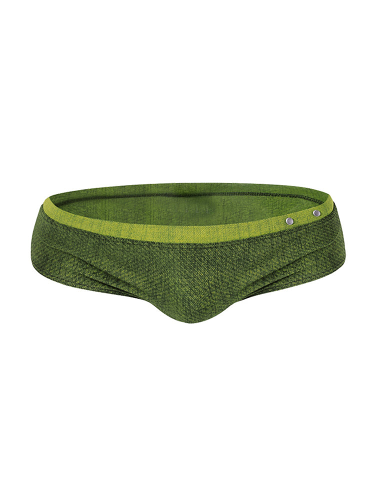 Men's Supportive Fit Anti-Odor Glazed Solid Color Low-Rise Swim Trunks | dmunderwear detail image 7