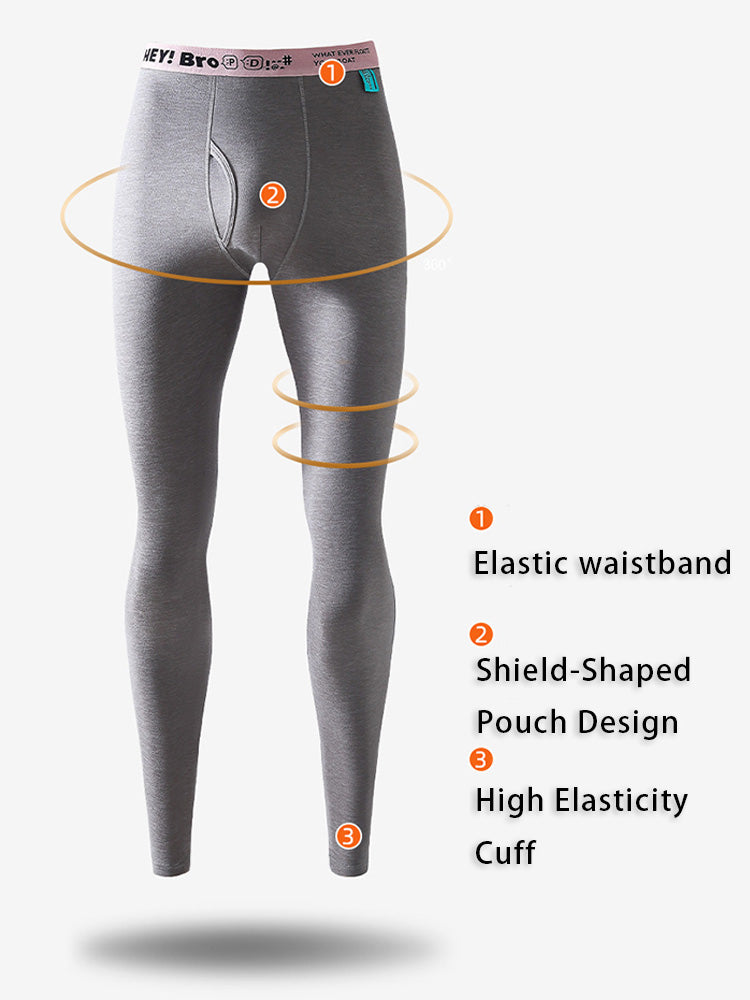 Men's Thermal Pants with Fleece Lining, Thickened Sports Base Layer Pants | dmunderwear detail image 10