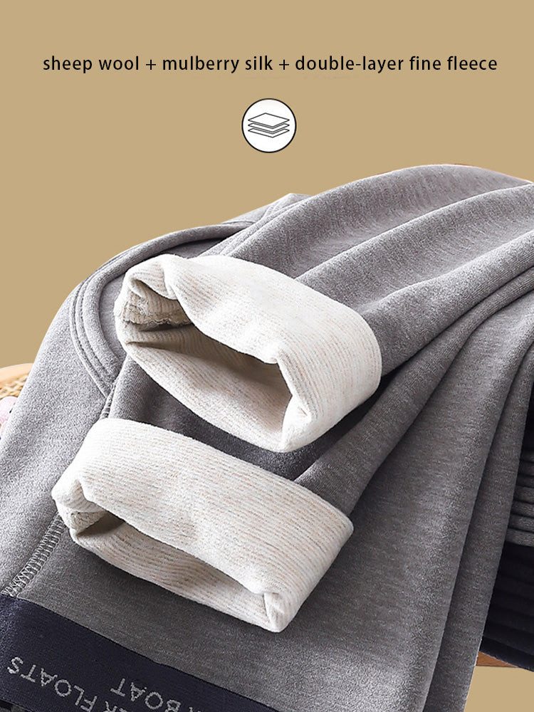 Men's Thermal Pants with Fleece Lining, Thickened Sports Base Layer Pants | dmunderwear detail image 5