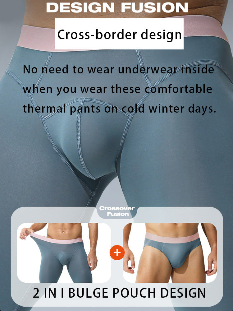 Men's Thin Slim-Fit 2-in-1 Thermal Bottoms & Long Johns | dmunderwear detail image 5