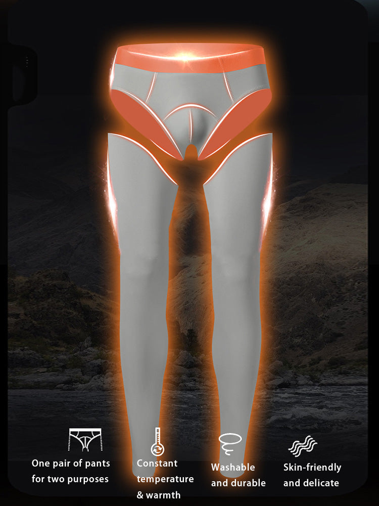 Men's Thin Slim-Fit 2-in-1 Thermal Bottoms & Long Johns | dmunderwear detail image 7