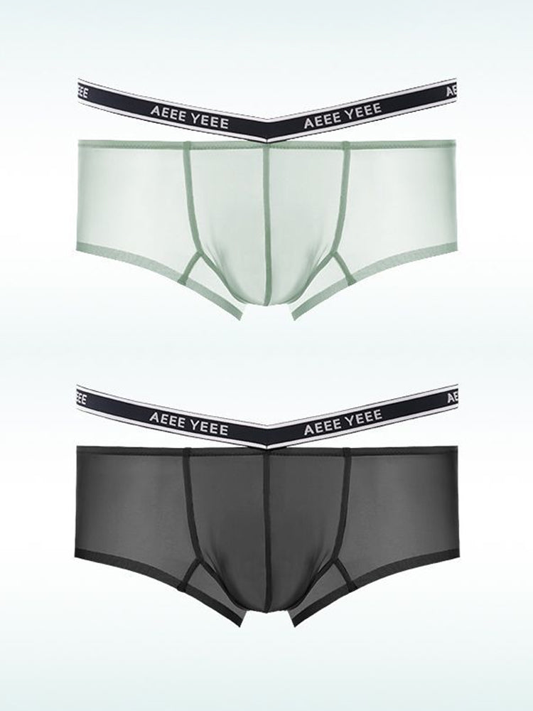 Men's Transparent Ice Silk Waistband Separate Briefs | dmunderwear detail image 18