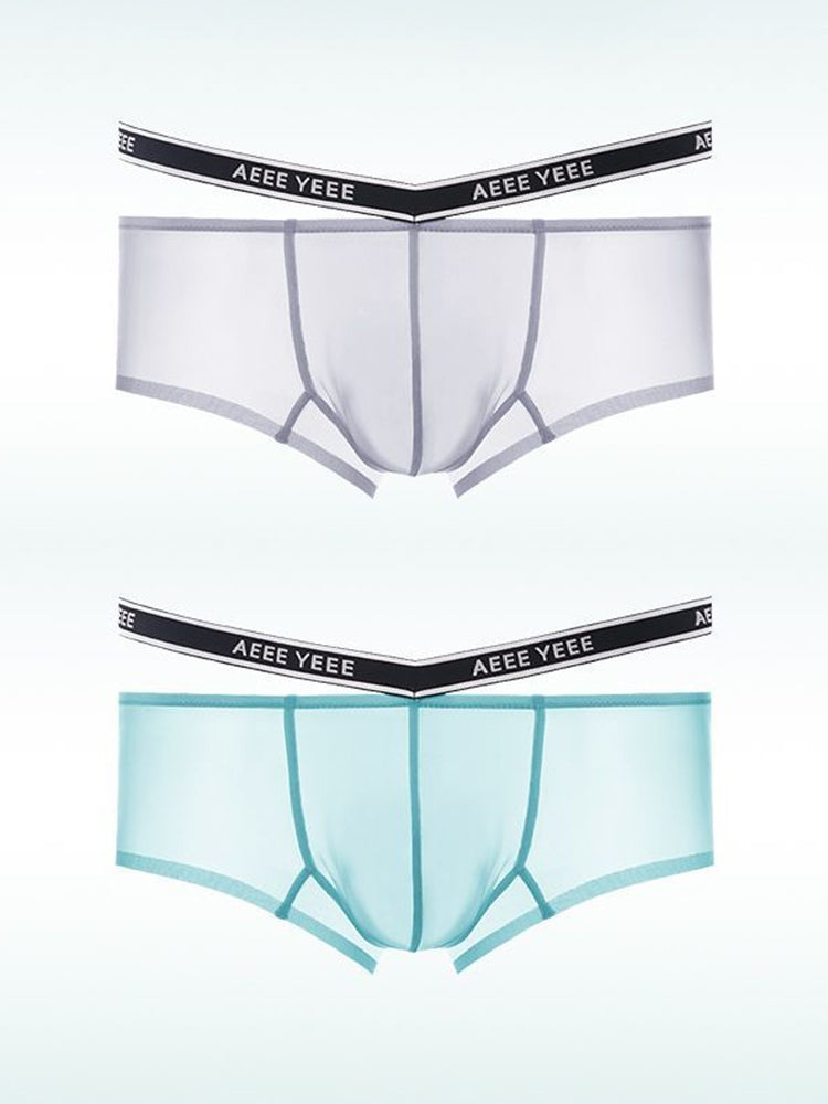 Men's Transparent Ice Silk Waistband Separate Briefs | dmunderwear detail image 19