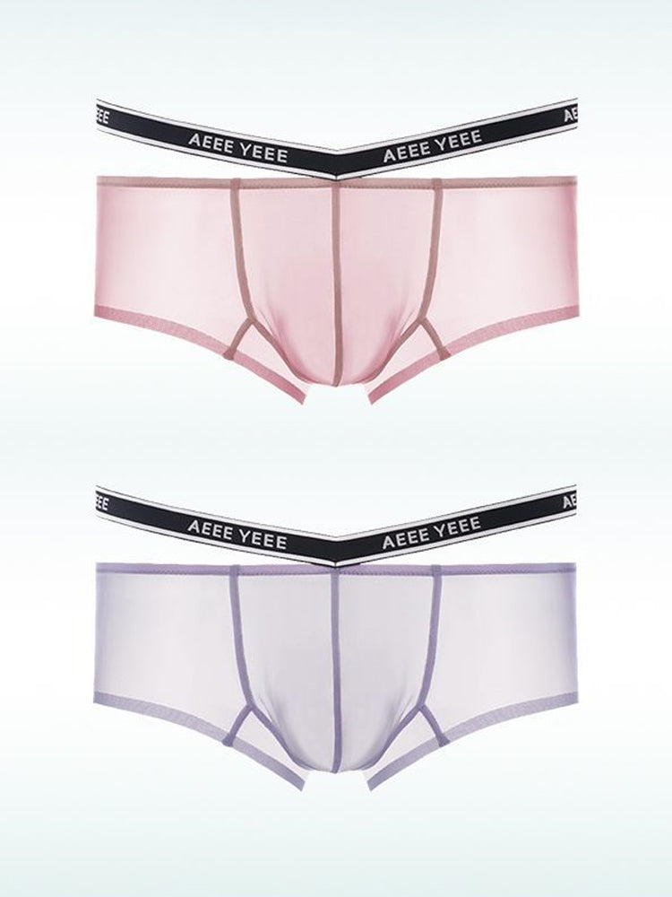 Men's Transparent Ice Silk Waistband Separate Briefs | dmunderwear detail image 20