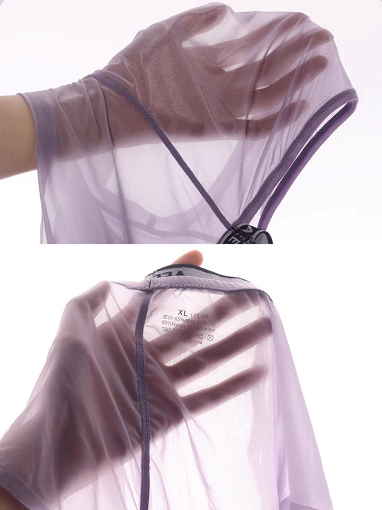Men's Transparent Ice Silk Waistband Separate Briefs | dmunderwear detail image 7