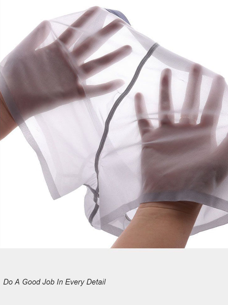 Men's Transparent Sexy Ice Silk Seamless Boxer Briefs | dmunderwear detail image 5