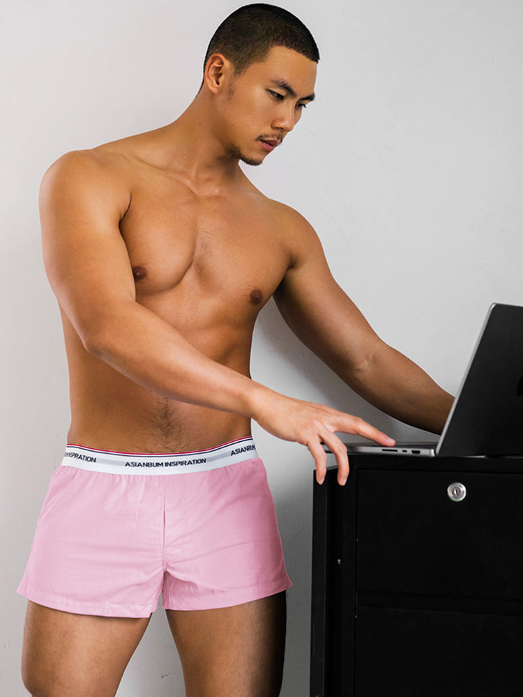Men's Trendy Mid-Rise Breathable Lined Simple Home & Casual Boxers | dmunderwear detail image 14