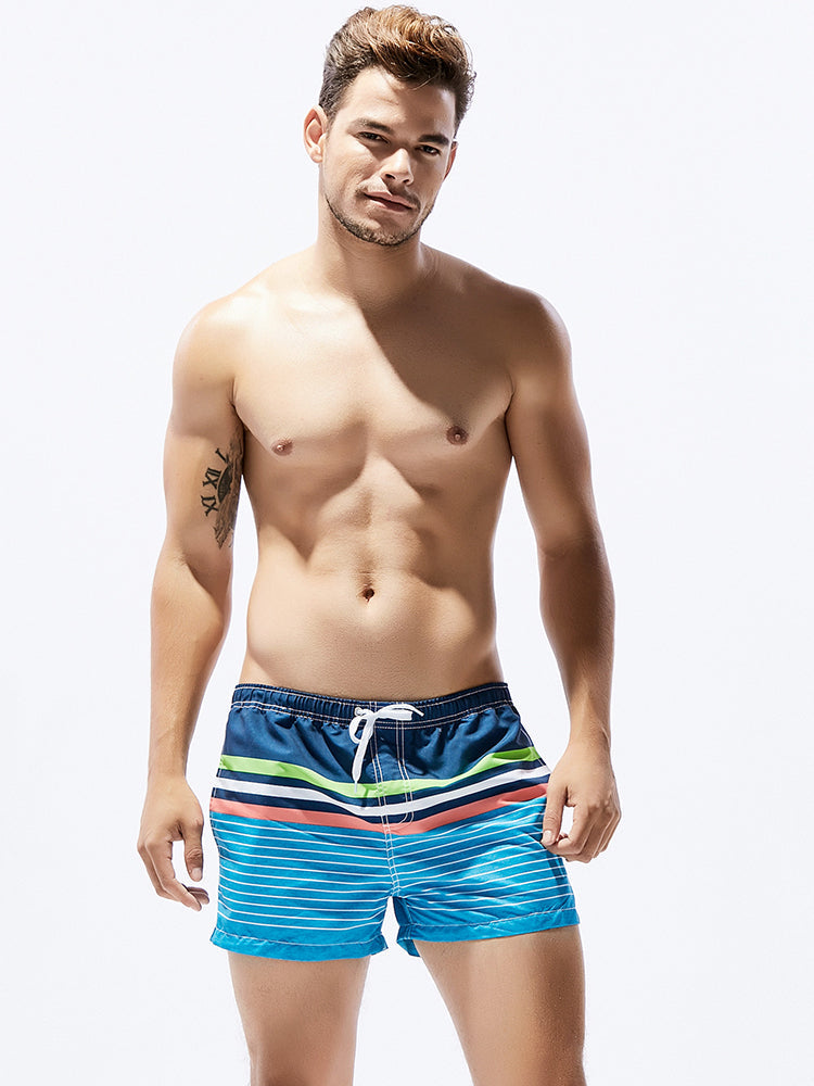 Men's Trendy Printed Sporty Cut Odor-Control Cooling Board Shorts | dmunderwear