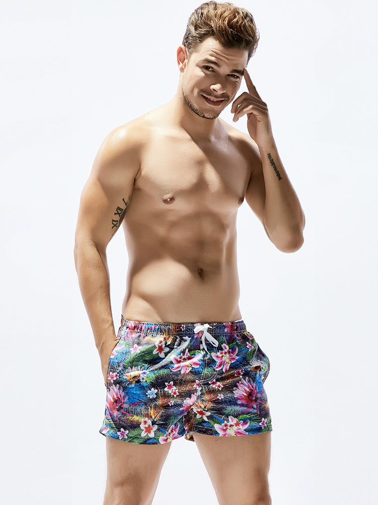 Men's Trendy Printed Sporty Cut Odor-Control Cooling Board Shorts | dmunderwear detail image 10