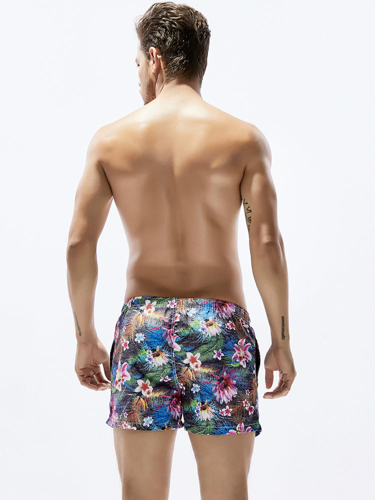 Men's Trendy Printed Sporty Cut Odor-Control Cooling Board Shorts | dmunderwear detail image 11
