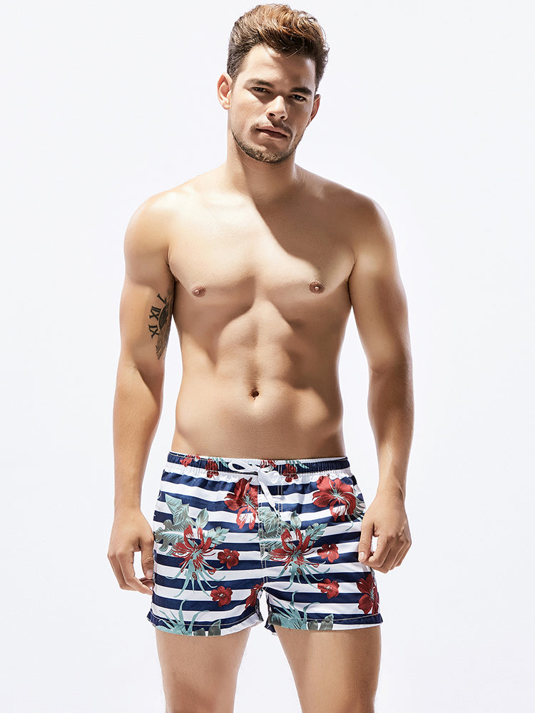 Men's Trendy Printed Sporty Cut Odor-Control Cooling Board Shorts | dmunderwear detail image 13