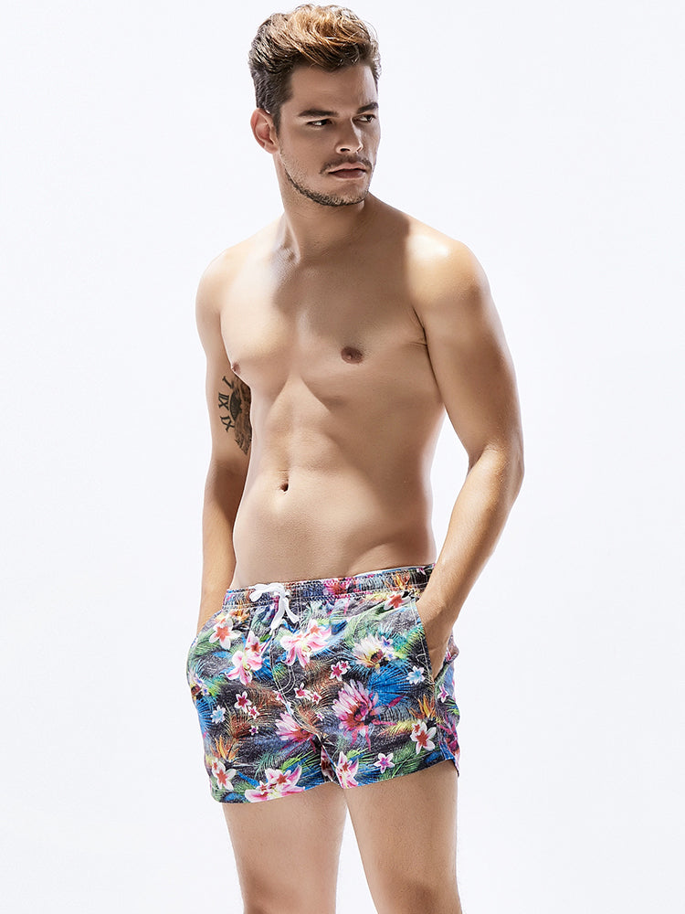Men's Trendy Printed Sporty Cut Odor-Control Cooling Board Shorts | dmunderwear detail image 7