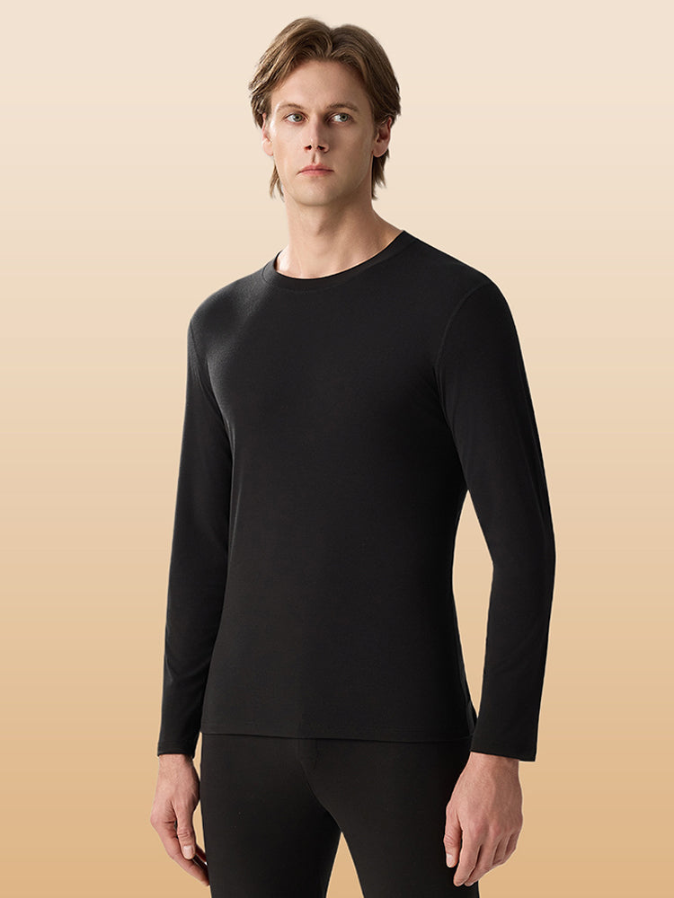 Men's Ultra-Soft Modal Second-Skin Warm-Touch Solid Color Cozy Thermal Sets | dmunderwear detail image 13