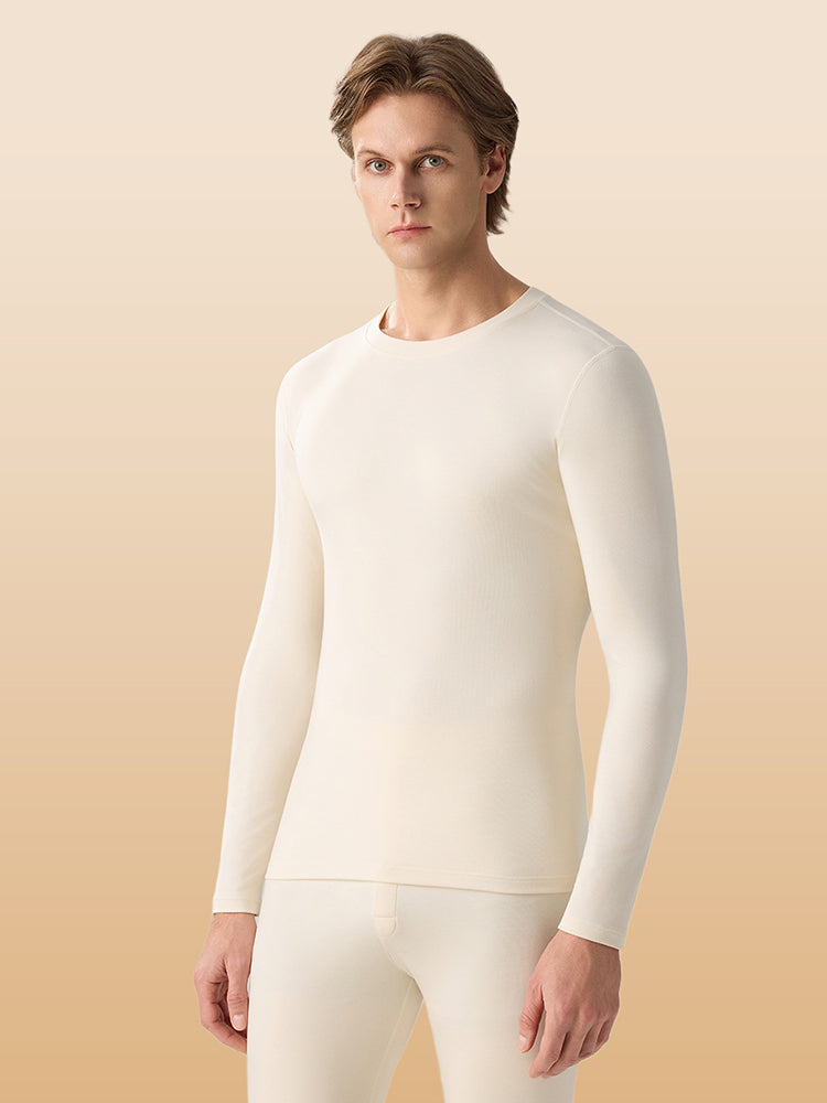 Men's Ultra-Soft Modal Second-Skin Warm-Touch Solid Color Cozy Thermal Sets | dmunderwear detail image 2