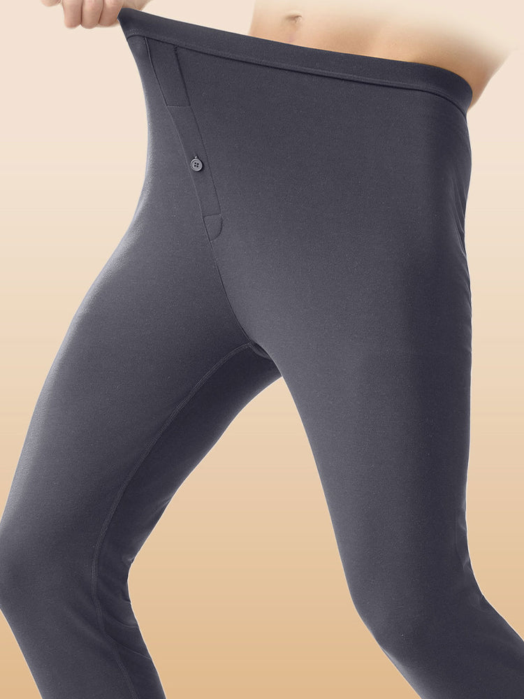 Men's Ultra-Soft Modal Second-Skin Warm-Touch Solid Color Cozy Thermal Sets | dmunderwear detail image 9