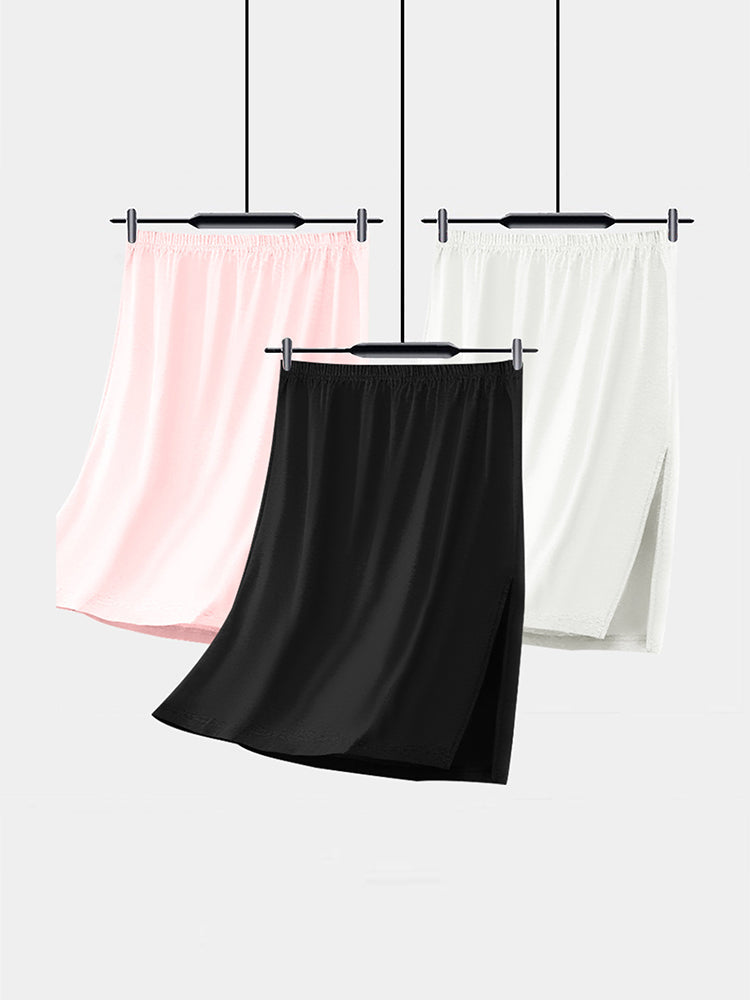 Men's Soft Modal Split-Side Relaxed Sleep Dress | dmunderwear detail image 17