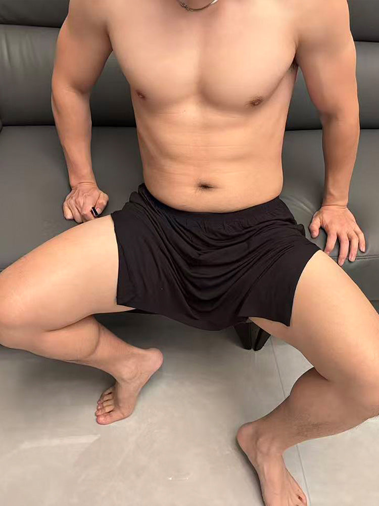 Men's Soft Modal Split-Side Relaxed Sleep Dress | dmunderwear detail image 19