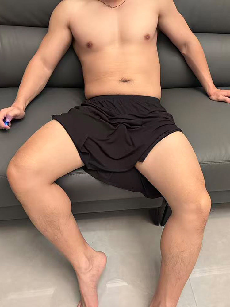 Men's Soft Modal Split-Side Relaxed Sleep Dress | dmunderwear detail image 20