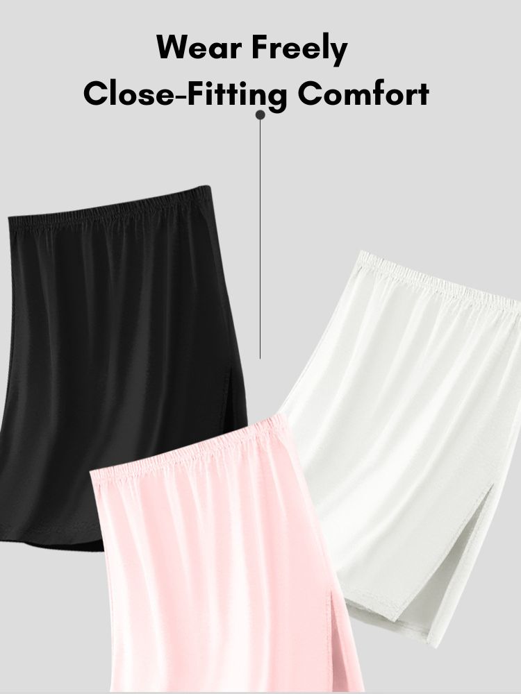 Men's Soft Modal Split-Side Relaxed Sleep Dress | dmunderwear detail image 6