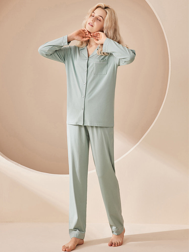 Men's Ultra-Soft Modal Solid Color Skin-Friendly Silky Touch Comfort Pajama Sets | dmunderwear detail image 14