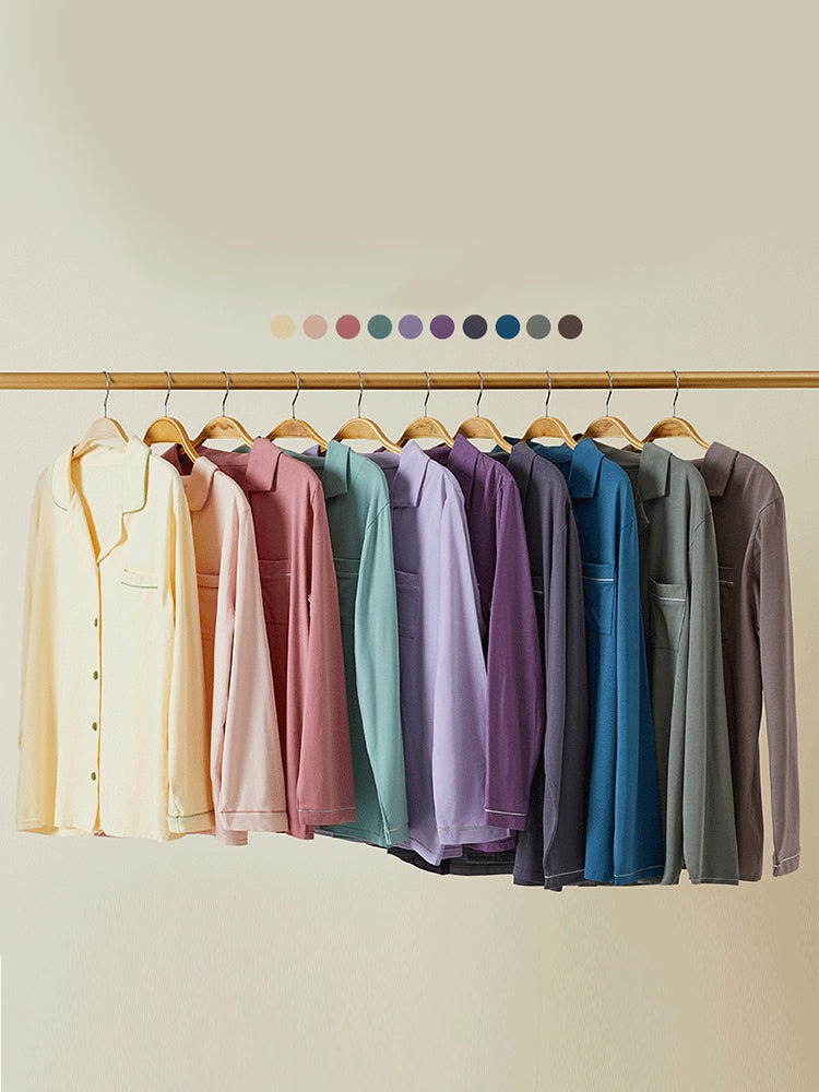 Men's Ultra-Soft Modal Solid Color Skin-Friendly Silky Touch Comfort Pajama Sets | dmunderwear detail image 7