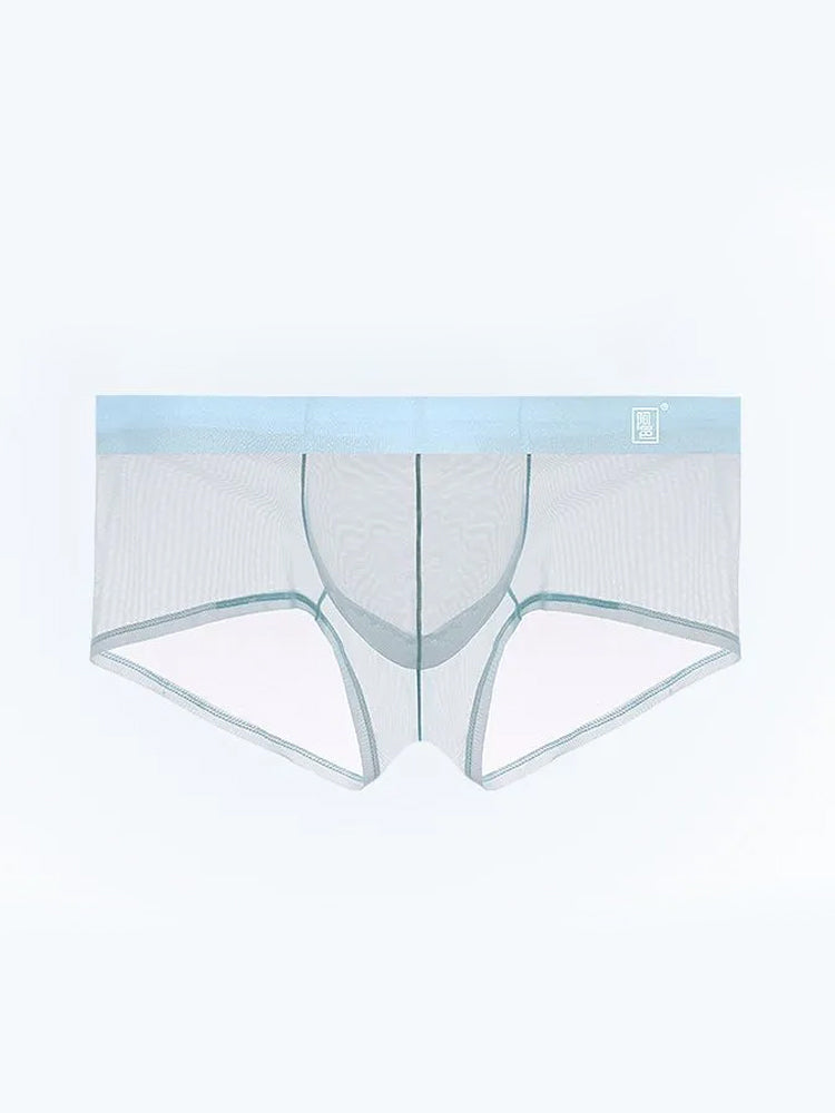 Men's Ultra-thin Low-Rise See-Through Ice Silk Briefs | dmunderwear detail image 16