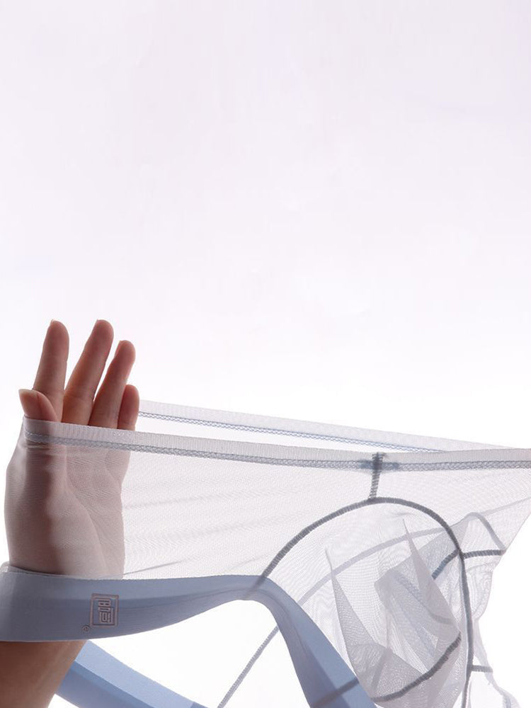 Men's Ultra-thin Low-Rise See-Through Ice Silk Briefs | dmunderwear detail image 5