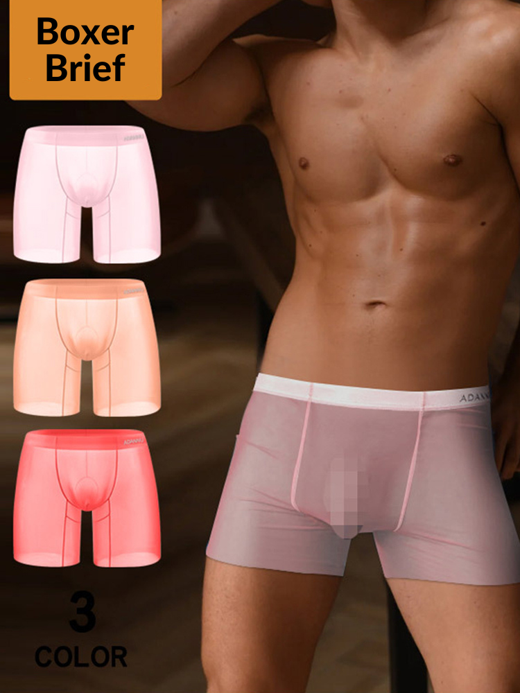 Men's Ultra-Thin Quick-Dry Sheer Boxer Briefs | dmunderwear detail image 2