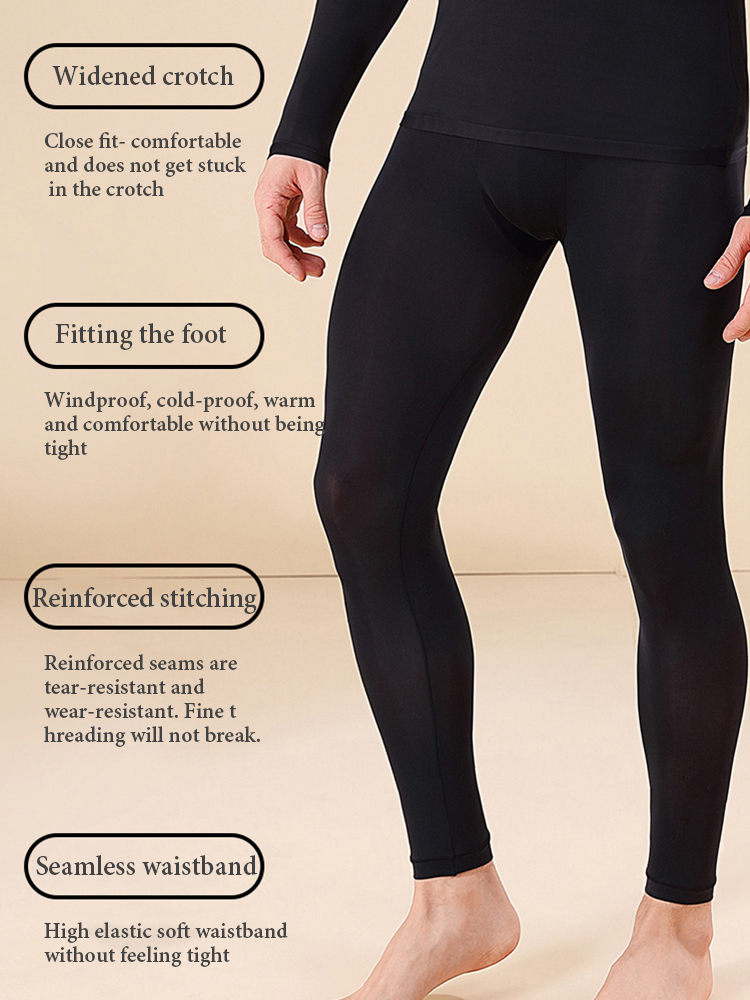 Men's Ultra-thin Seamless Thermal Pants | dmunderwear detail image 4
