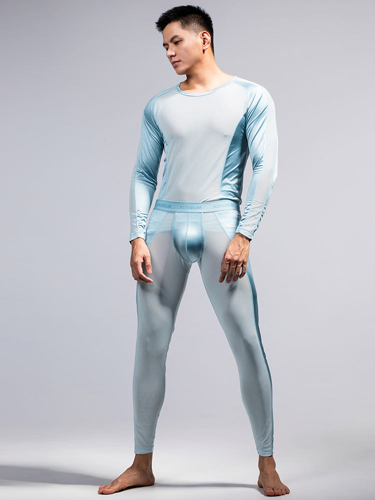 Men's Ultra-Thin Shape-Retaining Fabric Chafe-Free Design Activewear Tops & Tights | dmunderwear