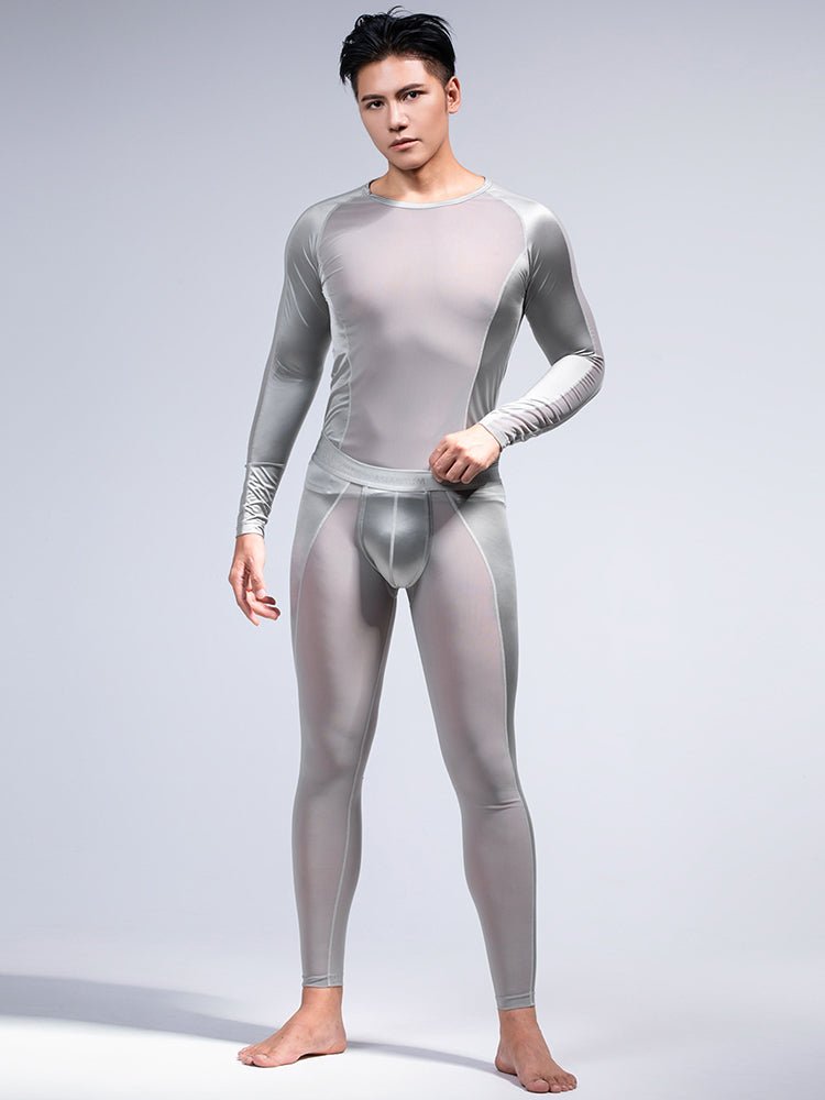 Men's Ultra-Thin Shape-Retaining Fabric Chafe-Free Design Activewear Tops & Tights | dmunderwear detail image 13