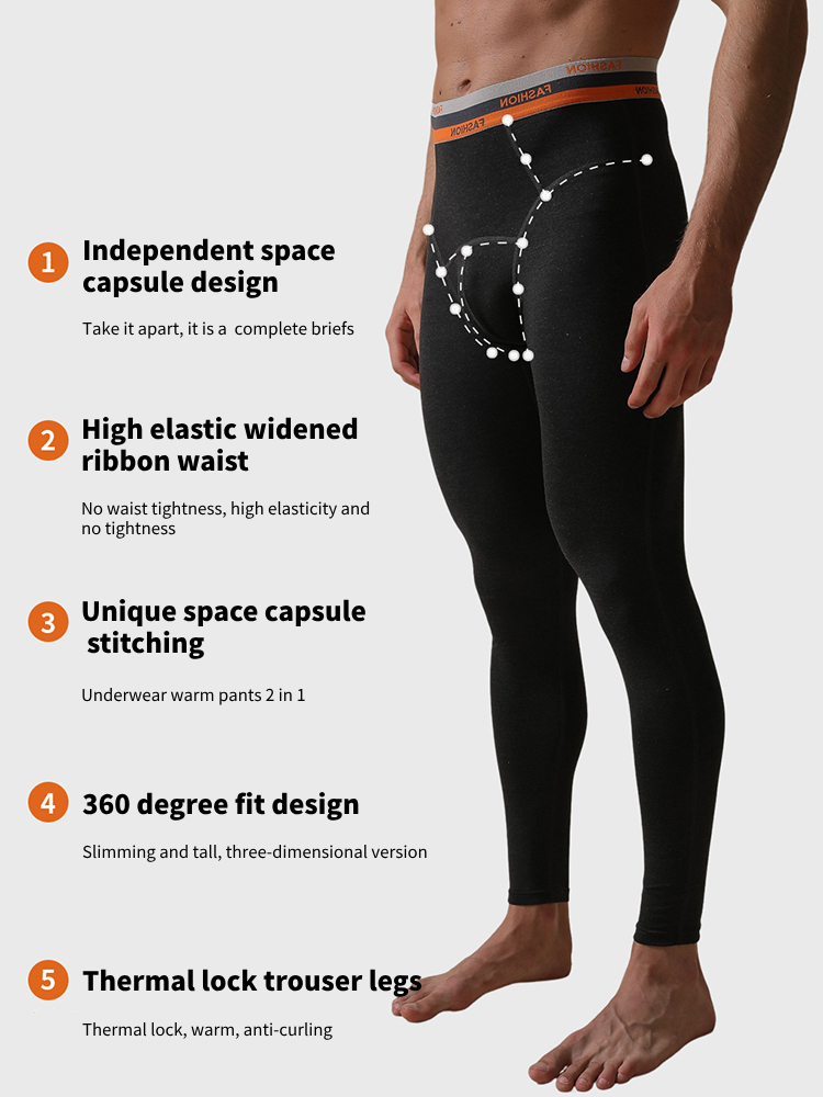 Men's Underwear-free Cotton Warm Bottoms | dmunderwear detail image 4