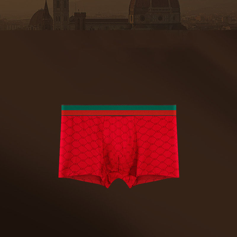 Men's underwear temperature-sensitive magnetic chip Modal boxers plus size boxers | dmunderwear detail image 7