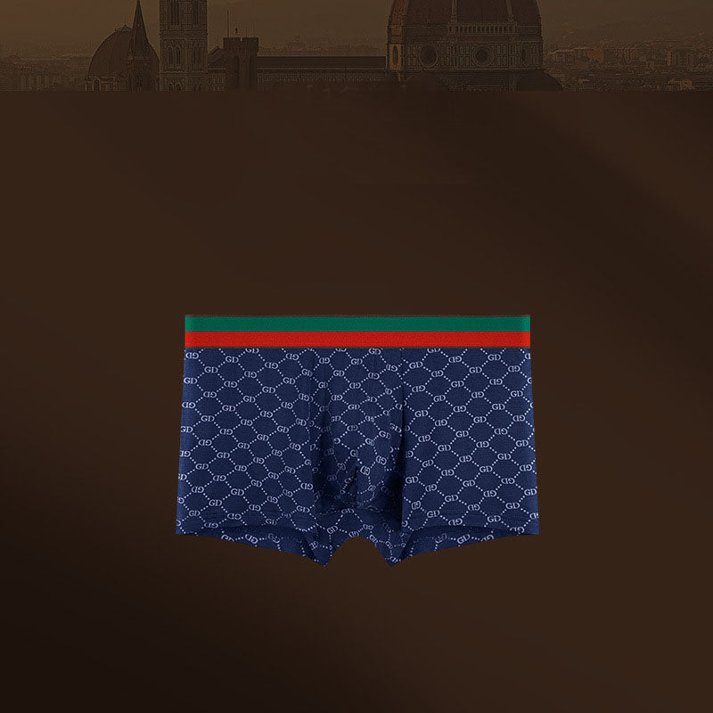 Men's underwear temperature-sensitive magnetic chip Modal boxers plus size boxers | dmunderwear detail image 8